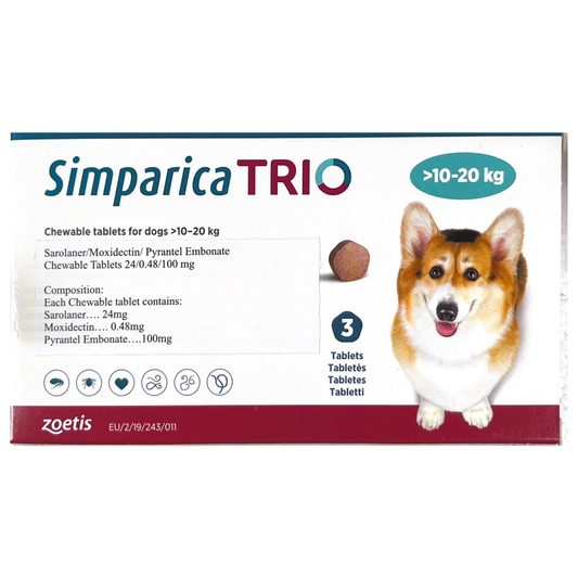 Simparica Trio Dog (10 - 20 kg)